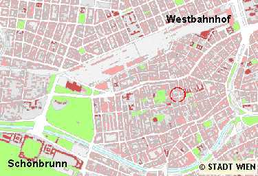 Vienna lodging area map